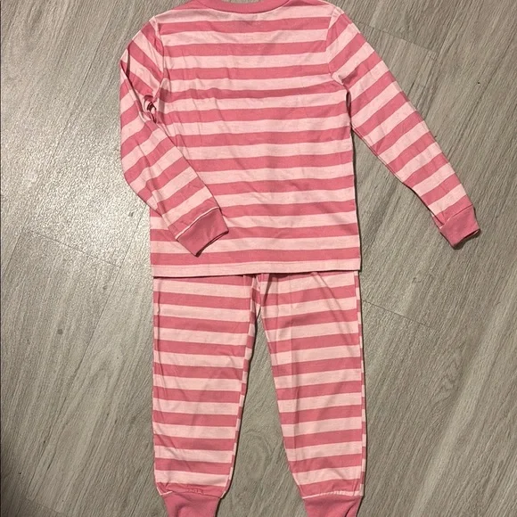 Family Pajamas Pink and White Striped Kids Pajama Set - Picture 1 of 2